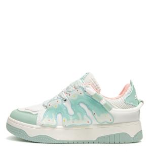 Женские противоскользящие износостойкие низкие кеды для скейтбординга STAE, лаймово-мятный