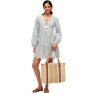 Сумка-тоут Superdry Leather Luxe, серый