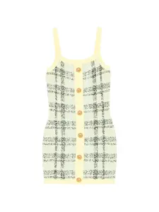 Мини-платье на пуговицах Balmain, желтый