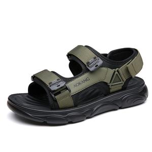 AOKANG Пляжные сандалии мужские, черно-зеленые