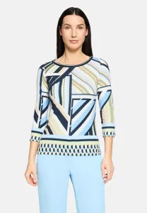 Базовая футболка с длинными рукавами и принтом mit Betty Barclay, Blau Grün