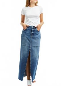 Джинсовая макси-юбка в синем цвете Tractr