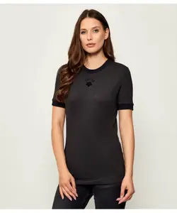 Футболка с мини-розой Slim fit Guess Jeans, черный