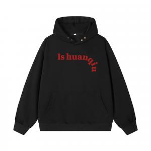 Толстовка Unisex Hooded Moderate Heavyweight HUANQIU, черный (fleece-lined)