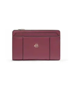 Женский кошелек с отделением для монет и слотами для кредитных карт, с защитой от RFID-сканирования. Piquadro, красный