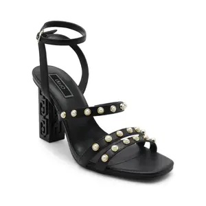 Кожаные босоножки на каблуке Liu Jo, черный