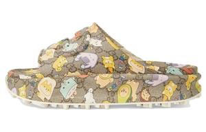 Шлепанцы мужские Gucci с принтом, бежевый