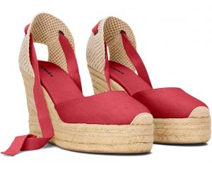 Эспадрильи Soludos Platform Wedge, цвет Reef Red