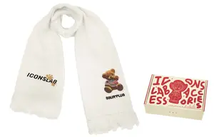 Вязаный шарф унисекс ICONS Lab, белый