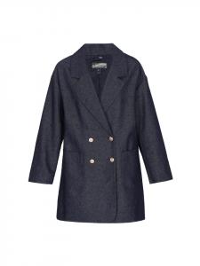 DreiMaster Женское пальто темно-синего цвета