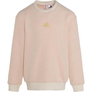 Толстовка FW25 Спортивная одежда Вязаный круглый вырез Детская Adidas, jade белый/светлый розовый