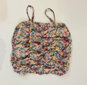 Розовый топ со сборками с цветочным принтом Flowers By Zoe, розовый