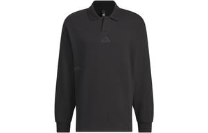 Рубашка поло унисекс черная Adidas, черный