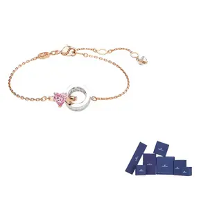 Swarovski Синтетический кубический цирконий браслет женский золотой