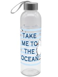 Geda Labels Бутылка для напитков "Take me to the ocean" синего цвета - 500 мл