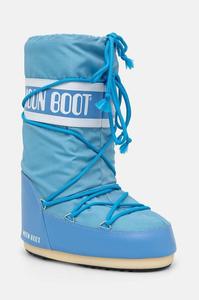 Зимние ботинки Moon Boot ICON NYLON высокие на платформе, синий