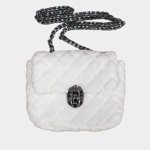 Сумка через плечо из искусственного меха FASHNZFAB, белый