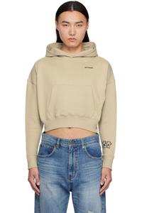 Бежевый Teddy Twins рукав толстовка с капюшоном We11done