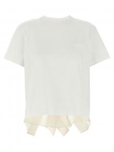 Футболка с оборками SACAI, белый