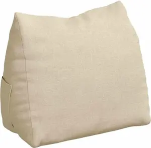 Подушка для спины , кремовая, 60 x 20 x 50 см, ткань vidaXL