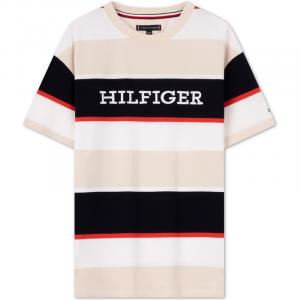 Tommy Hilfiger Футболка в полоску beige, white, black для детей 3-7 лет