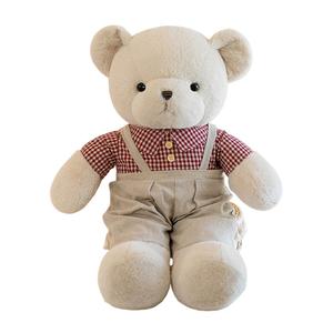 Плюшевая кукла милый медвежонок в винтажном стиле высота 40 см ZOCO, красный