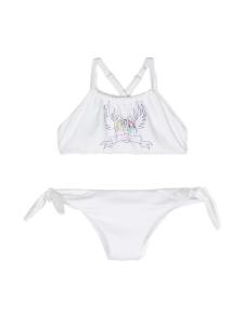 Chiara Ferragni Kids бикини с логотипом, белый