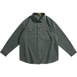 Рубашка Unisex Lapel Moderate Workwear Jeep, army зеленый