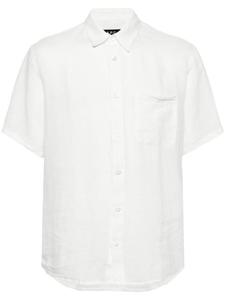 A.P.C. льняная рубашка с нагрудным карманом, белый