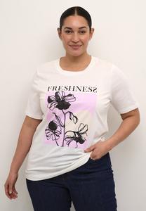 Футболка Kaffe Curve Print T-shirt, Chalk/Off-White