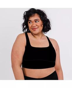 Женский удлиненный бюстгальтер для плавания больших размеров Calypsa, черный