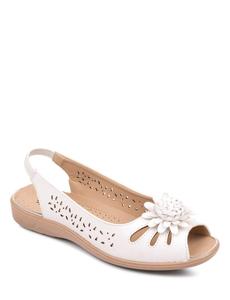 Сандалии без шнуровки с открытым носком и эластичным каблуком Chums, белый