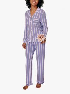 Пижамный комплект Stripe Bamboo Rich Long Pretty You London, Heather