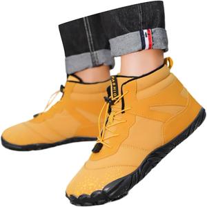 Женские зимние ботинки Snow Boots, мода Y2K, с меховой подкладкой, укороченные ботильоны, утепленные на шнуровке, водонепроницаемые, легкие зимние обувь для женщин Generic, #D04-Yellow