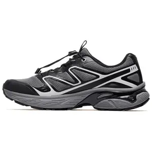 Нескользящие, дышащие, легкие, низкие повседневные туфли, мужские, черно-серые CAMEL, Microchip Gray/Black