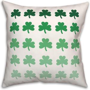 Creative Products Декоративная подушка St. Patrick Shamrocks с мягким пушистым чехлом зеленого цвета St. Patrick Sha