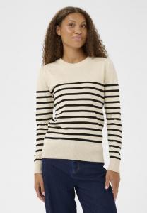 Джемпер Saint Tropez LS STRIPED, Brown Rice Black Stripe/Mottled Beige