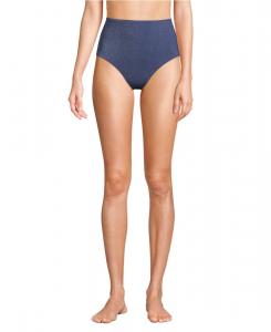 Женские бикини-трусики Shine с высокой талией Lands' End, Mediterranean blue shine