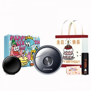 Электрическая бритва FS891 Rotary, мини-летающий диск, портативная, с двойным лезвием, полностью моющаяся FLYCO, серебро