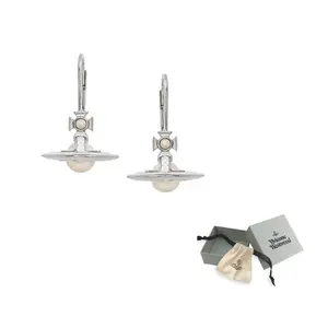 Платинированная латунь, жемчуг, эмалевые серьги unisex Vivienne Westwood