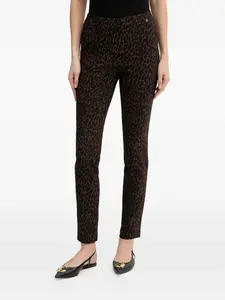 Брюки с леопардовым принтом Guess Usa, черный
