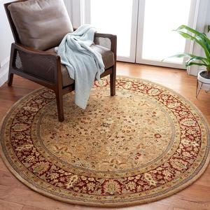 Ковер SAFAVIEH, 107 x 107 см, Persian Legend Collection Round Ivory / Rust PL511B ручной работы традиционный премиум шерстяной