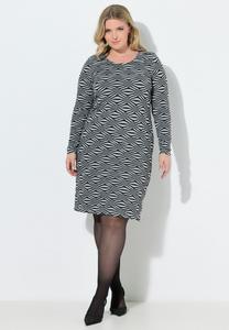 Платье MIAMODA A-LINIE-GRAFIKMUSTER, Grey/Beige/Beige