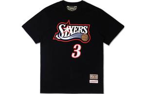 Футболка унисекс черная Mitchell & Ness, черный