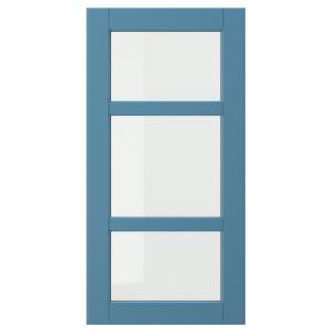 Стеклянная дверь, синяя, 40x80 см IKEA Lerhyttan