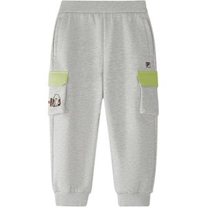 Детские брюки Ким Сынен, осень-зима 2025, для детей от 3 до 7 лет Fila Kids, айвори heather серый