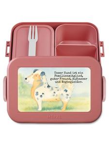 Mr. & Mrs. Panda Ланчбокс с собачьей тематикой, дизайн с изображением австралийской овчарки    пастельно-красного цвета