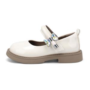 Детские кожаные туфли с противоскользящей подошвой и износостойким верхом ST&SAT KIDS, бежевый