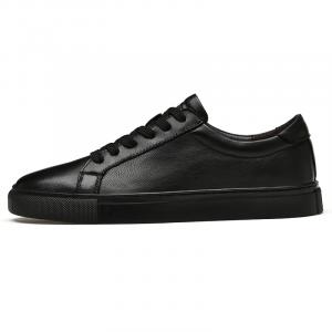 Mulinsen Лоу-топ скейтборд обувь унисекс черные, цвет Black[Leather Shoe Size: Size 40 in This Model = Athletic Shoes 41]