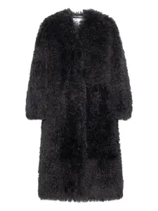 Пальто из искусственного меха Carolina Stand Studio, серый